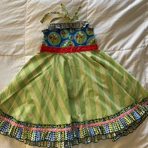 Matilda Jane Limeade Ellie Roundabout Strawberry Twirl Dress